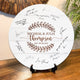 Memate Wedding Guestbook Alternative, Wedding Guest Books Personalized Family Name and Wedding Date, Wooden Wedding Sign Board for Signature, Rustic Round Wooden Wedding Sign