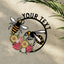 MeMate Personalized Metal Sign Bee, Custom Garden Metal Signs Outdoor Décor, 8" - 24" Garden Signs Metal, Bee Farm Sign, Bee Flowers Garden Signs to Personalize, Shed Shed Sign, Rustic Plaque