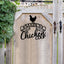 MeMate Personalized Name Sign for Chicken Coops, Chicken Coop Signs for Farmhouse Decoration, Hen House Decor, Metal Signs Outdoor Decor, 8-24 inches Large Metal Sign, Farm Sign, Housewarming Gifts