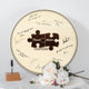 Memate Wedding Guestbook Alternative, Wedding Guest Books Personalized Family Name and Wedding Date, 2 Pieces Wooden Wedding Sign Board for Signature, Rustic Round Wooden Wedding Signs