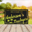 MeMate Backyard Sign Outdoor Decor, Personalized Metal Sign for Backyard, Patio, Custom Name Signs for Garden Porch, Deck, Large Metal Sign