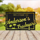 MeMate Backyard Sign Outdoor Decor, Personalized Metal Sign for Backyard, Patio, Custom Name Signs for Garden Porch, Deck, Large Metal Sign