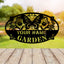 MeMate Personalized Metal Garden Sign for Garden, Custom Name Signs for Garden, Porch, Deck, Love Grows Here Garden Sign