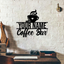 MeMate Coffee Bar Sign for Bar Decoration, Outdoor Bar Decor, Personalized Metal Sign for Coffee & Bar, Custom Name Signs for Coffee Bar, Large Metal Sign for Outside, Home Bar Gifts