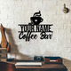 MeMate Coffee Bar Sign for Bar Decoration, Outdoor Bar Decor, Personalized Metal Sign for Coffee & Bar, Custom Name Signs for Coffee Bar, Large Metal Sign for Outside, Home Bar Gifts