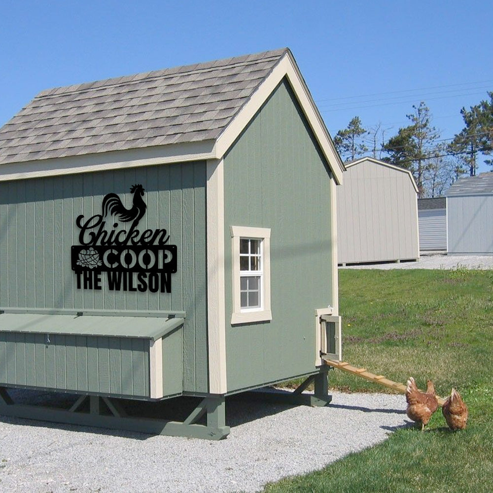 MeMate Chicken Coop Signs, Hen House Decor, Chicken Coop Signs for Farmhouse Decoration, Metal Signs Outdoor Decor, 8-24 inches Large Metal Sign, Farm Sign, Housewarming Gifts