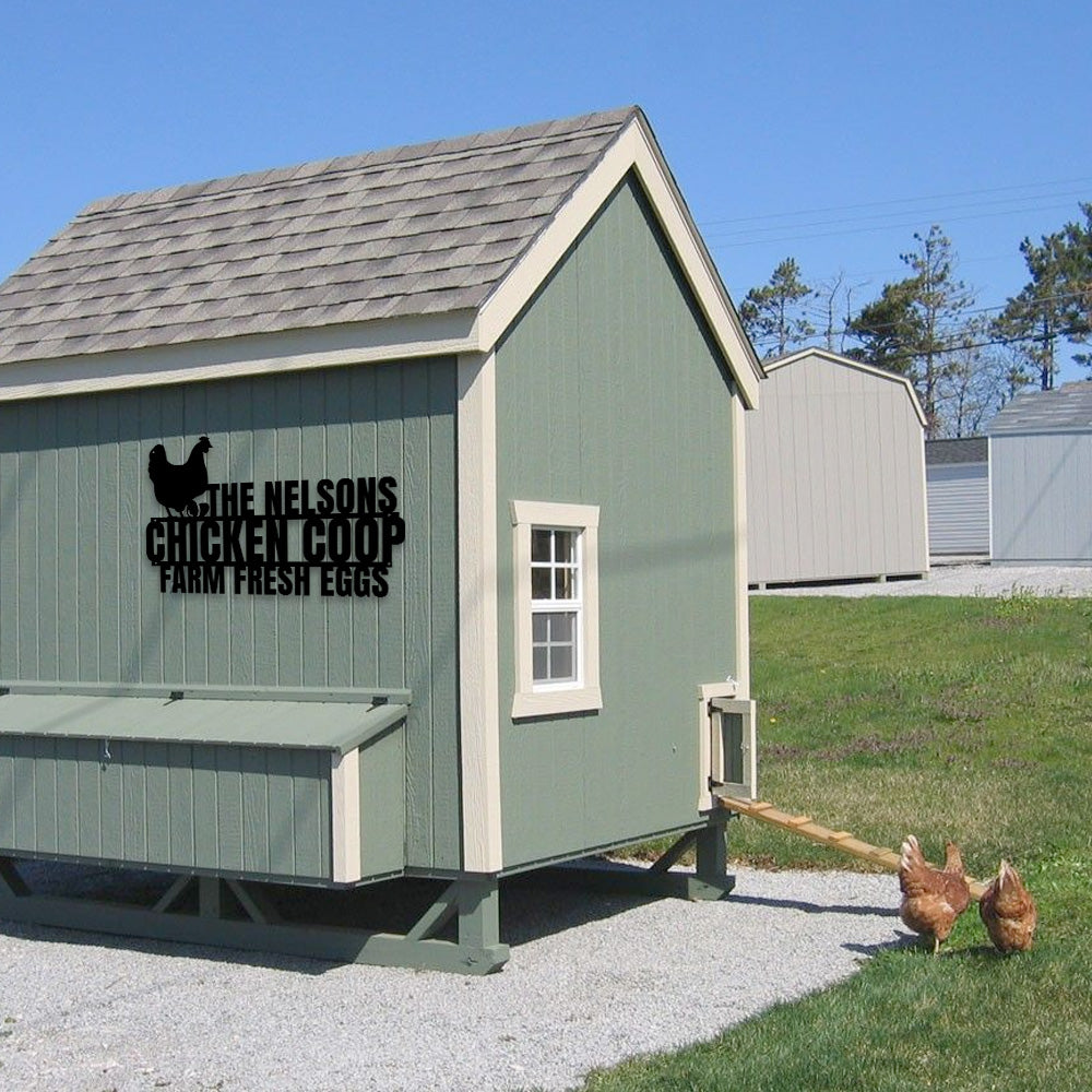 MeMate Chicken Coop Signs, Chicken Coop Signs for Farmhouse Decoration, Metal Signs Outdoor Decor, 8-24 inches Large Metal Sign, Farm Sign, Hen House Decor, Housewarming Gifts