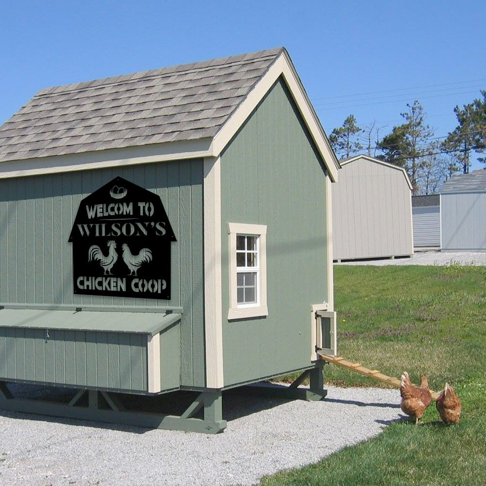 MeMate Chicken Coop Signs, Chicken Coop Signs for Farmhouse Decoration, Metal Signs Outdoor Decor, 8-24 inches Large Metal Sign, Farm Sign, Hen House Decor, Housewarming Gifts