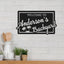 MeMate Backyard Sign Outdoor Decor, Personalized Metal Sign for Backyard, Patio, Custom Name Signs for Garden Porch, Deck, Large Metal Sign