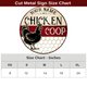 MeMate Chicken Coop Signs, Chicken Coop Signs for Farmhouse Decoration, Metal Signs Outdoor Decor, Hen House Decor, Housewarming Gifts, Farm Signs