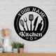 MeMate Kitchen Sign, Personalized Metal Name Signs, Custom Kitchen Sign for Indoor Kitchen Home Wall Décor, Kitchen Signs for Home Decor, Housewarming Gift for Mom Wife Grandmother Friend Family
