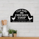 MeMate Chicken Coop Signs, Chicken Metal Sign, Hen House Outdoor Décor, Personalized Name Outdoor Sign, Housewarming Gift for Family Friend