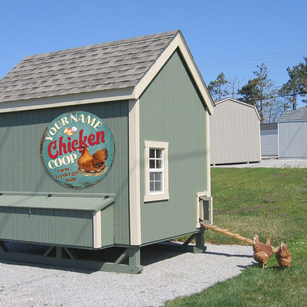MeMate Chicken Coop Signs, Hen House Decor, Chicken Coop Signs for Farmhouse Decoration, Metal Signs Outdoor Decor, 8-24 inches Large Metal Sign, Farm Sign, Housewarming Gifts