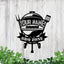 MeMate BBQ Signs, Grill Sign to Personalize, Personalized Barbecue Metal Signs Kitchen Decor, Custom Name Outdoor Plaques for Backyard, Patio, Porch, Deck
