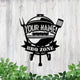 MeMate BBQ Signs, Grill Sign to Personalize, Personalized Barbecue Metal Signs Kitchen Decor, Custom Name Outdoor Plaques for Backyard, Patio, Porch, Deck