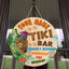 MeMate Custom Tiki Bar Sign – Personalized Wooden Name Sign for Backyard, Patio, Tiki Lounge Decors, Beach Bar, Party Decorations – Rustic Round Printed Wood Signs Wall Hanging Decorative