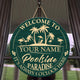 MeMate Poolside Signs Personalized Name Color Wooden Sign Outdoor, Poolside Decor, Customized Pool Sign, Swimming Pool Decorations for Wall, Wood Plaque for Backyards Patio Housewarming Gifts