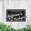 MeMate Backyard Sign Outdoor Decor, Personalized Metal Sign for Backyard, Patio, Custom Name Signs for Garden Porch, Deck, Large Metal Sign