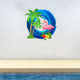 MeMate Pink Flamingo Sign Decor, Outdoor Décor for Backyard, Patio, Pool, Kitchen, Lounge, Flamingo Outdoor Sign, Metal Sign Housewarming Gift for Family Friend