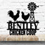 MeMate Chicken Coop Signs for Farmhouse Decoration, Hen House Decor, Metal Signs Outdoor Decor, Personalized Name Sign for Chicken Coops, 8-24 inches Large Metal Sign, Farm Sign, Housewarming Gifts