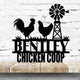 MeMate Chicken Coop Signs for Farmhouse Decoration, Hen House Decor, Metal Signs Outdoor Decor, Personalized Name Sign for Chicken Coops, 8-24 inches Large Metal Sign, Farm Sign, Housewarming Gifts