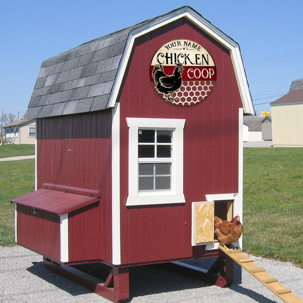 MeMate Chicken Coop Signs, Chicken Coop Signs for Farmhouse Decoration, Metal Signs Outdoor Decor, Hen House Decor, Housewarming Gifts, Farm Signs