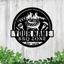 MeMate BBQ Zone Signs, Grill BBQ Signs to Personalize, Personalized Barbecue Metal Signs Kitchen Decor, Custom Name Outdoor Plaques for Backyard, Patio, Porch, Deck