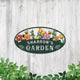 MeMate Garden Signs, Personalized Metal Signs, Garden Sign to Personalize, Customized Name Wall Art for Garden Outdoor Decor, Large Sign for Vegetable Garden She Shed, Personalized Outdoor Plaque