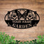 MeMate Personalized Metal Garden Sign for Garden, Custom Name Signs for Garden, Porch, Deck, Love Grows Here Garden Sign