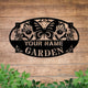 MeMate Personalized Metal Garden Sign for Garden, Custom Name Signs for Garden, Porch, Deck, Love Grows Here Garden Sign