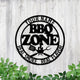 MeMate Metal BBQ Signs, Grill Sign to Personalize, Personalized Barbecue Metal Signs Kitchen Decor, Custom Name Outdoor Plaques, Rustic Decorations for Man Cave