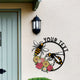 MeMate Personalized Metal Sign Bee, Custom Garden Metal Signs Outdoor Décor, 8" - 24" Garden Signs Metal, Bee Farm Sign, Bee Flowers Garden Signs to Personalize, Shed Shed Sign, Rustic Plaque
