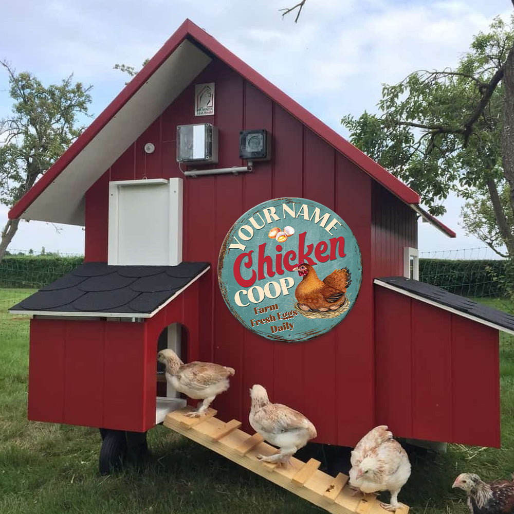 MeMate Chicken Coop Signs, Hen House Decor, Chicken Coop Signs for Farmhouse Decoration, Metal Signs Outdoor Decor, 8-24 inches Large Metal Sign, Farm Sign, Housewarming Gifts