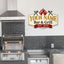 MeMate Metal BBQ Signs, Bar and Grill Sign to Personalize, Personalized Barbecue Metal Signs Kitchen Decor, Custom Name Outdoor Plaques, Rustic Decorations for Man Cave
