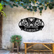 MeMate Personalized Metal Garden Sign for Garden, Custom Name Signs for Garden, Porch, Deck, Love Grows Here Garden Sign