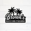 MeMate Backyard Sign Outdoor Decor, Welcome Signs, Personalized Metal Sign for Backyard, Patio, Custom Name Signs for Garden Porch, Deck, Large Metal Sign for Outside