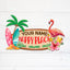 MeMate Flamingo Happy Place Signs, Flamingo House Outdoor Décor, Flamingo House Metal Sign, Personalized Flamingo Tropical Sign, Flamingo Metal Sign Housewarming Gift for Family Friend