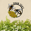 MeMate Personalized Metal Sign Bee, Custom Garden Metal Signs Outdoor Décor, 8" - 24" Garden Signs Metal, Bee Farm Sign, Bee Flowers Garden Signs to Personalize, Shed Shed Sign, Rustic Plaque