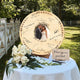 Memate Wedding Guestbook Alternative, Wedding Guest Books Personalized Couple Photo, Family Name and Wedding Date, Wooden Wedding Sign Board for Signature, Rustic Round Wooden Wedding Sign