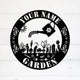 MeMate Personalized Metal Sign for Garden, Flowers Garden Sign Metal, Custom Name Signs for Garden, Potting Shed, Porch, Deck, Large Metal Garden Sign