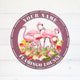 MeMate Flamingo Metal Sign, Outdoor Décor for Backyard, Patio, Pool, Kitchen, Lounge, Personalized Name Outdoor Sign, Pink Metal Sign Housewarming Gift for Family Friend