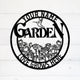 MeMate Large Garden Sign, Metal Garden Signs to Personalize, Personalized Signs, Garden Sign for Vegetable She Shed, Customized Name Wall Art Outdoor Decor, Plaque Mom Grandma,Rose Garden