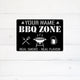 MeMate Metal BBQ Signs, Personalized Barbecue Metal Signs Kitchen Decor, Grill Sign to Personalize, Custom Name Outdoor Plaques, Rustic Decorations for Man Cave