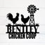MeMate Chicken Coop Signs for Farmhouse Decoration, Hen House Decor, Metal Signs Outdoor Decor, Personalized Name Sign for Chicken Coops, 8-24 inches Large Metal Sign, Farm Sign, Housewarming Gifts
