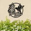 MeMate Personalized Metal Sign Hummingbird, Custom Garden Metal Signs Outdoor Décor, 8" - 24" Garden Signs Metal, HummingbirdSign, Hummingbird Flowers Garden Signs to Personalize, Shed Shed Sign