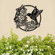 MeMate Personalized Metal Sign Hummingbird, Custom Garden Metal Signs Outdoor Décor, 8" - 24" Garden Signs Metal, HummingbirdSign, Hummingbird Flowers Garden Signs to Personalize, Shed Shed Sign