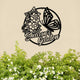 MeMate Personalized Metal Sign, Custom Garden Metal Signs Outdoor Décor, 8" - 24" Large Garden Signs Metal, Butterfly Sign, Butterfly Flowers Garden Signs to Personalize, Shed Shed Sign