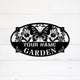 MeMate Personalized Metal Garden Sign for Garden, Custom Name Signs for Garden, Porch, Deck, Love Grows Here Garden Sign