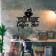 MeMate Coffee Bar Sign for Bar Decoration, Outdoor Bar Decor, Personalized Metal Sign for Coffee & Bar, Custom Name Signs for Coffee Bar, Large Metal Sign for Outside, Home Bar Gifts