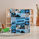 Baby Motorcycle Blanket, Motorcycle Baby Blankets, Personalized Baby Blankets for Boys, Custom Baby Blankets Name, Motorcycling Swaddle Blanket, Blue Plush Blankets for Baby Girl Son Toddlers Kids